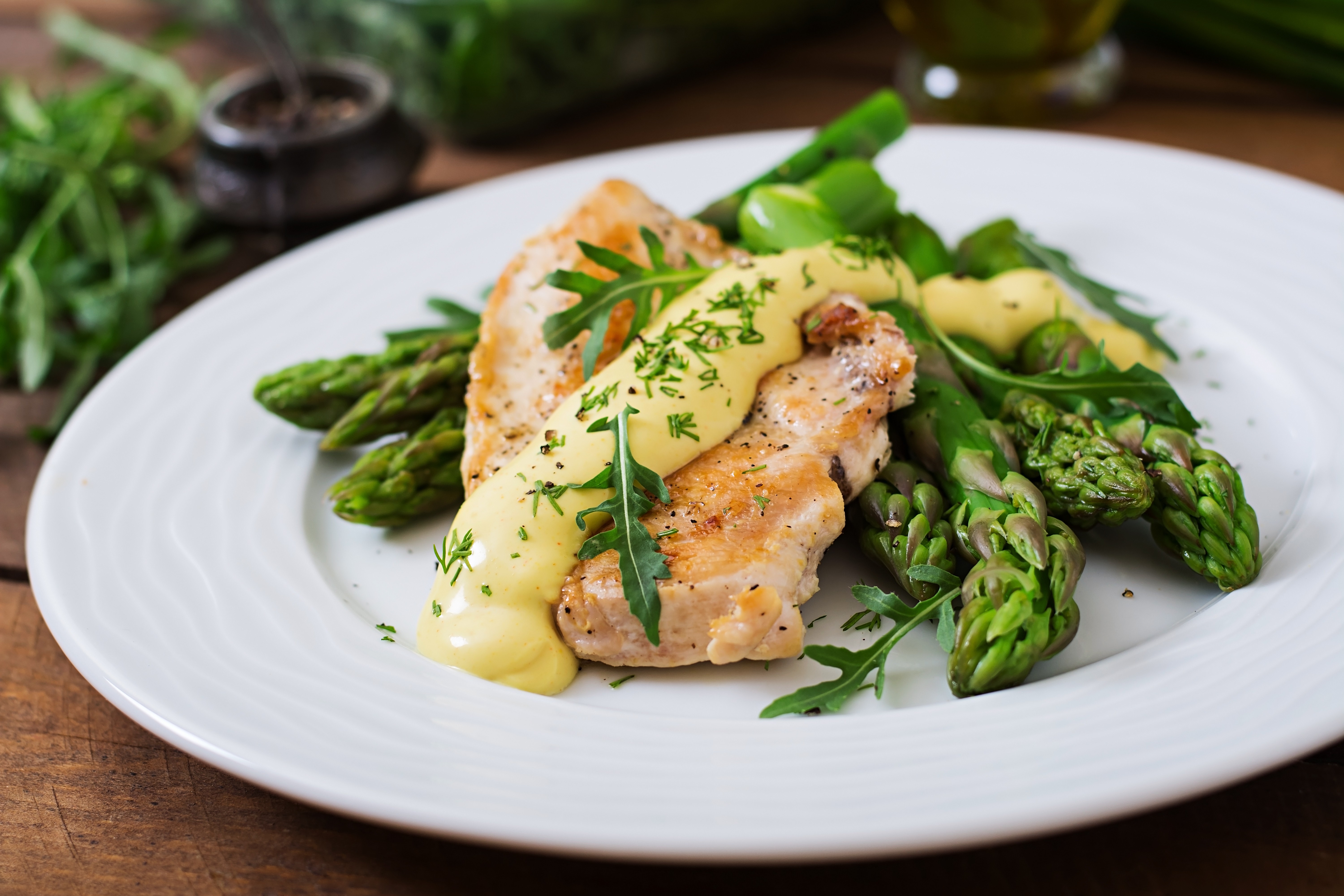 poêlée asperges poulet
